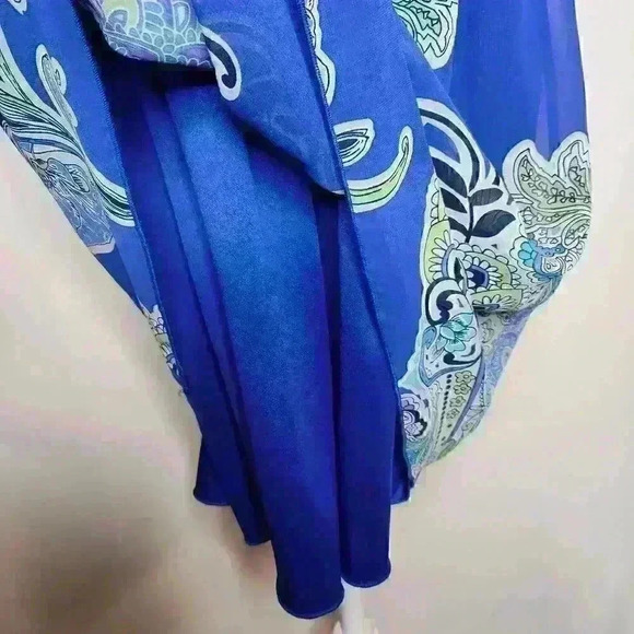 ENFOCUS Studio women's paisley print blue dress size 8 - Picture 6 of 8